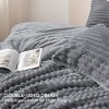 Bedsure Fluffy Comforter Set King - Cream White, 3 Pieces Plush Fuzzy Bed Set, 1 Shaggy Comforter with 2 Pillowcases - 3 of 4