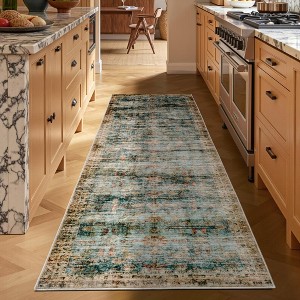 AMERLIFE Area Rug, Machine Washable Vintage Carpet with Non-Slip Backing, Soft Rug for Living Room, Bedroom, Hallway Use - 1 of 4