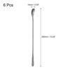 Unique Bargains Stainless Steel Long Handle Smooth Mirror Finished Cocktail Spoons 6 Pcs - 2 of 4