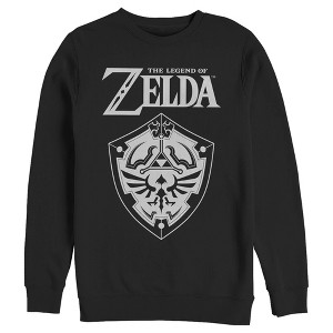Men's Nintendo Legend of Zelda Shield Sweatshirt - 1 of 3