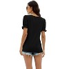 Summer Tops for Women Square Neck T Shirts Casual Tees Ruffle Trim Short Sleeve Blouses 2025 Fashion - 4 of 4
