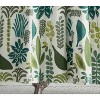 Jungalow Jardin Shower Curtain Green/Blue 100% Cotton, Botanical Pattern, Machine Washable - 3 of 4