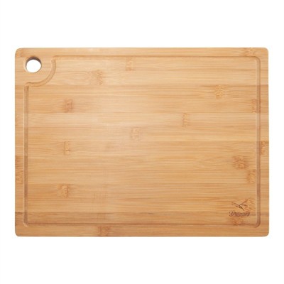 Bamboo Large Chopping Board with Juice Groove in Natural Brown-Pemberly Row