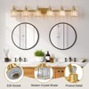 Bathroom Vanity Light Fixtures Modern Crystal Vanity Light Fixtures Over Mirror, Modern Crystal Wall Lighting with Square Shade - 3 of 4