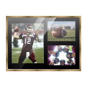 PosterPalooza | Metallic Gold Bronze Finish Collage Frame - Black Mat, 20 Frame Sizes, UV Acrylic - 1 of 4