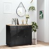 NicBex 3 Drawer Kitchen Island Cart with 2 Cabinets,Kitchen Island with Solid Wood Countertop,Modern Kitchen Table,Island Table for Kitchen - 2 of 4