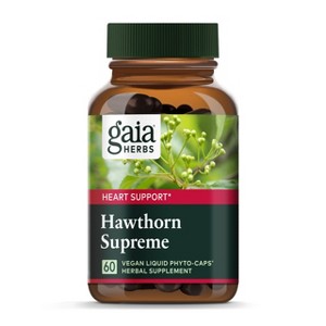 Gaia Herbs Hawthorn Supreme - Hawthorn Berry Supplement to Support Heart Health - 60 Vegan Liquid Phyto-Capsules - 1 of 4