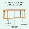 Walker Edison Modern Farmhouse Rustic Solid Oak Wood 70" Rectangle Dining Table - 3 of 4