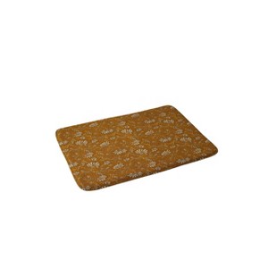 Holli Zollinger Kalami Floral Memory Foam Bath Rug Tan - Deny Designs: Microfiber, Machine Washable, 1'9"x2'10" - 1 of 3