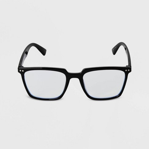 Men's Square Blue Light Filtering Glasses - Goodfellow & Co™ Black