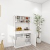 GlasFlength Decorative Storage Cabinets with Hidden Trash Can and Storage, for Kitchen, Dinning Room, Living Room, White, 39.37"*13.78"*67.72" - 3 of 4