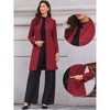 INSPIRE CHIC Women's Winter Single Breasted Stand Collar Mid-Long Commuting Wear Overcoat - 2 of 4