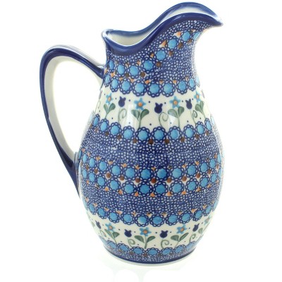 Blue Rose Polish Pottery 341 Vena Pitcher