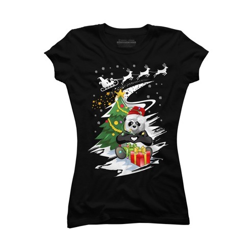 Junior's Design By Humans Christmas T-shirt By CrystalHawk T-Shirt - image 1 of 3