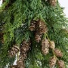 Nearly Natural 2' Artificial Down Swept Cedar Christmas Tree with Pinecones in Rustic Decorative Planter - 2 of 4