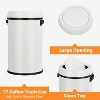 17 Gallon/65 Liter Trash Can, Stainless Steel Rubbish Bin, Commercial Grade Waste Container, Round Garbage Can for Home Office - 4 of 4