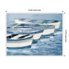 Amanti Art Blue Boat Line by Jane Slivka Canvas Wall Art Print Framed 42 x 32-in. - 4 of 4