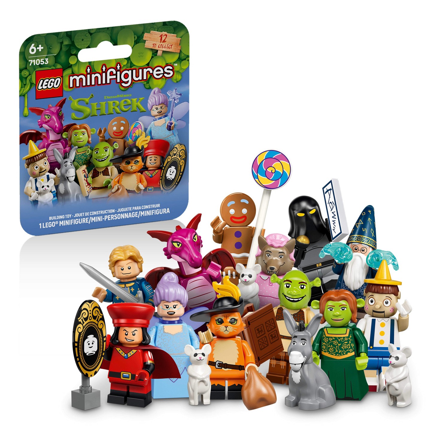 Детские конструкторы LEGO Minifigures Shrek Series Mystery Box 71053 — фото 1