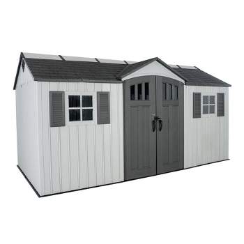 Lifetime 15' x 8' Outdoor Storage Shed Gray Matters