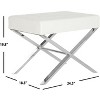 Sienna Ottoman - FOX2028 - White - Safavieh Couture - 3 of 3