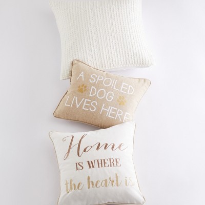 Bright White Cotton Waffle Square Decorative Pillow 20x20