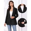 INSPIRE CHIC Women's Long Sleeve Collared Belted Business Casual Suit Jacket Blazer - 2 of 4