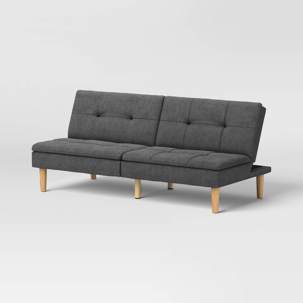 Dorm Futon Sofa Dark Gray - Room Essentials™