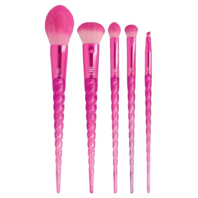 MODA Brush Mythical 5pc Wild Blush Makeup Brush Set, Includes - Complexion, Domed Shadow, Crease and Angle Eyeliner Brushes