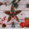 Ornativity Rattan Acorn Star Tree Topper with Holly - 2 of 4