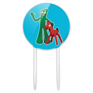 Gumby Pokey Best Friends Clay Art Acrylic Cake Topper - 1 of 4