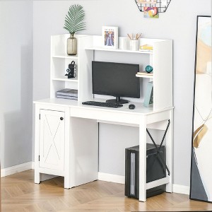 PAGED Computer Desk Modern 47 Inch Office Desk with Storage Shelves for Office and Study - 1 of 4