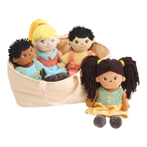 Kaplan Early Learning Multicultural Soft Dolls - Set of 4 - 1 of 4