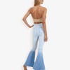 Anna-Kaci Classic Retro High Waist Long Denim Frayed Hem Bell Bottom Jeans - 3 of 4