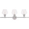Elegant Lighting Gene 3 light Chrome and Clear glass Wall sconce - 3 of 4