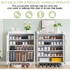 5-Tier Shoe Cabinet with Glass Doors, Entryway Shoe Organizer with Adjustable Shelves - 2 of 4