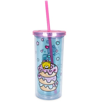 Silver Buffalo Hello Kitty Stacked Donuts Carnival Cup With Lid And 