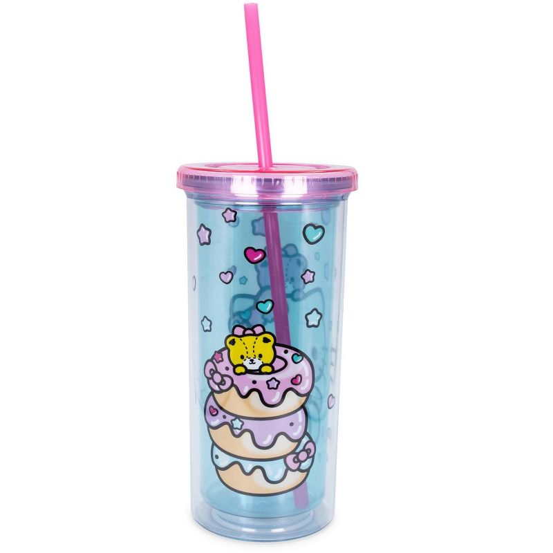 Silver Buffalo Hello Kitty Stacked Donuts Carnival Cup with Lid and Straw | Holds 20 Ounces, 2 of 7