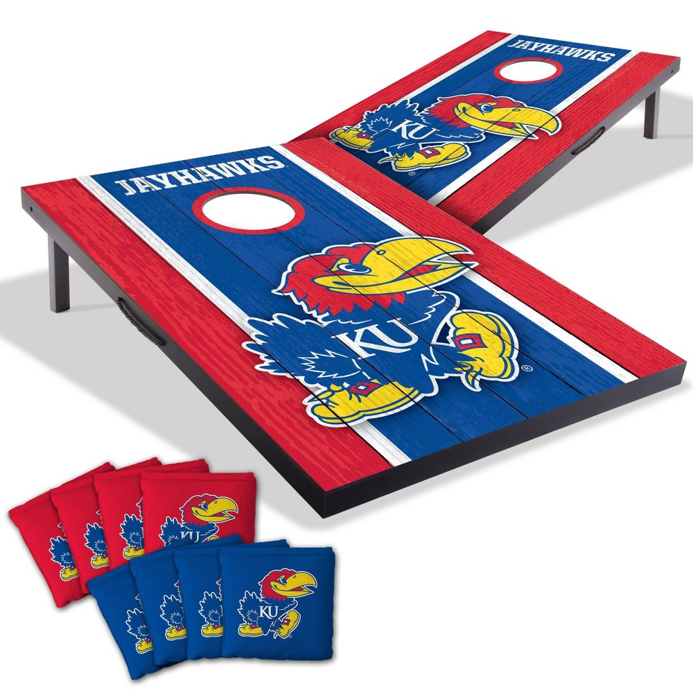 NCAA Kansas Jayhawks 2'x3' Wood Toss Game Set
