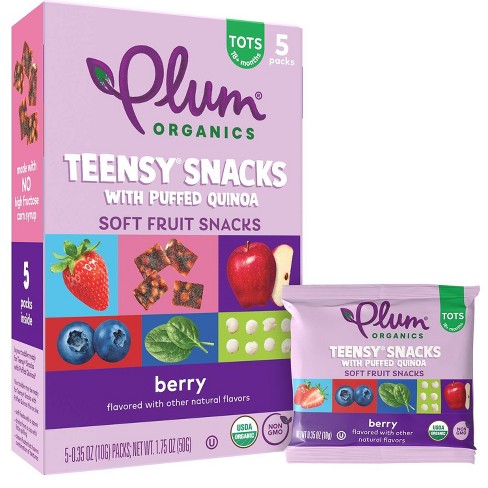 Plum Organics Teensy Crisps Mixed Berry Spinach And Quinoa Baby