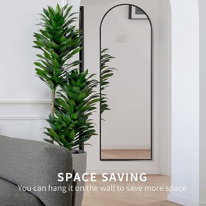 LOVMOR Full Length Mirror, Arched-Top Full Body Mirror with Stand, Floor Mirror & Wall-Mounted Mirro - 1 of 4