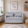 Sapphtopaz 52.75" Pull-out Couch Sofa - Convertible Sleeper Sofa Bed with Comfortable Upholstery, Space-Saving Furniture for Living Room, Bedroom - 2 of 3