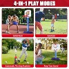 Skirfy 3 in 1 Basketball Hoop, Adjustable Height Mini Poolside Toddler Basketball Hoop with T Ball Set, Indoor Outdoor Toys for Boys Girls - 3 of 4