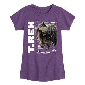 Girls' - Jurassic World: Rebirth -  Fitted Short Sleeve Graphic T-Shirt - 1 of 3