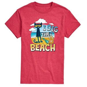 Men's - Pete the Cat - I Dig The Beach Short Sleeve Graphic T-Shirt - 1 of 4