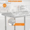 36"x24" Stainless Steel Prep Table, Stainless Steel Workbench, 662 lbs Load Capacity, 3-Stage Adjustable Shelf, with Hook, Arc Corner Edge - 3 of 4