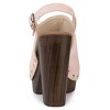 Allegra K Women's Open Toe Buckle Strap Slingback Platform Chunky Heel Sandals - 4 of 4