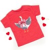 Valentine Goose Coquette - Toddler Short Sleeve Graphic T-Shirt - 2 of 4