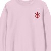 Dragon Ball Z Badman Text Adult Cradle Pink Crew Neck Long Sleeve Sweatshirt - 3 of 4