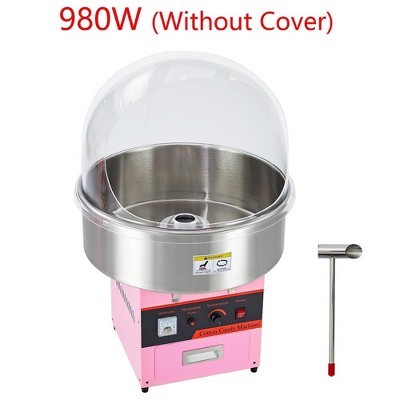 Electric Cotton Candy Machine 980W Commercial Floss Maker With Sugar Scoop Pink