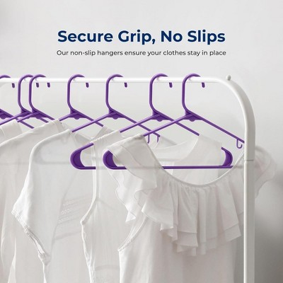 SereneLife 30-Piece Purple Plastic Slim Hangers